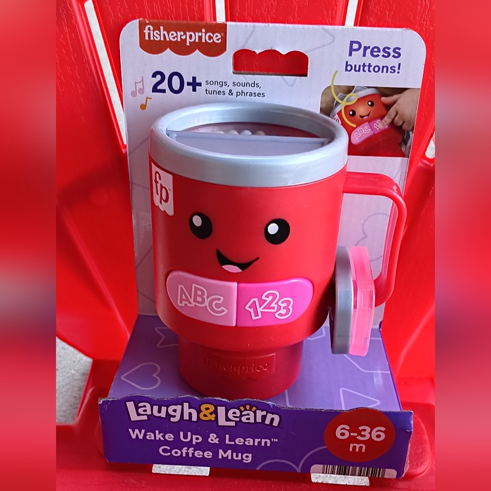 Fisher-Price, Laugh & Learn Coffee Mug Toy (Red Toy Stanley) NIB